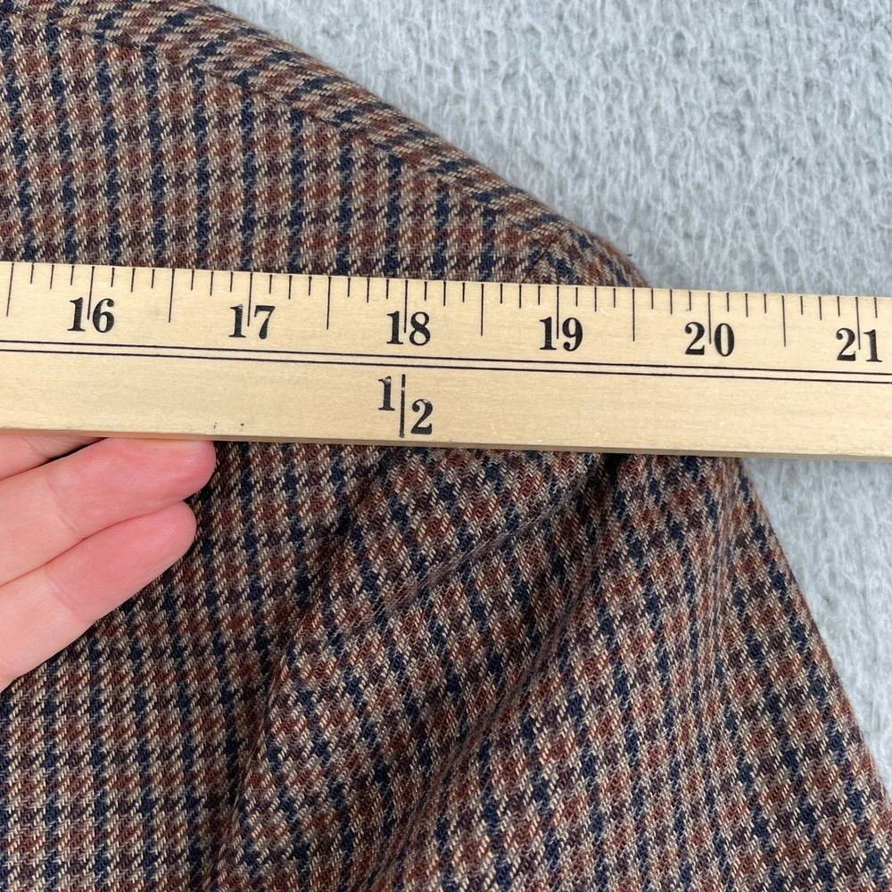 Pendleton Blazer Mens 40 Houndstooth Wool Blend Two Button Sport Coat Jacket